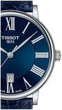 Buy Shop Tissot Carson Premium Blue Dial Blue Leather Strap Watch For Men - T122.410.16.043.00 USA Online