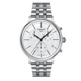 Buy Shop Tissot Carson Premium White Dial Silver Steel Strap Watch For Men - T122.417.11.011.00 USA Online