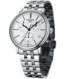 Buy Shop Tissot Carson Premium White Dial Silver Steel Strap Watch For Men - T122.417.11.011.00 USA Online