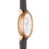 Buy Shop Tissot Carson Premium Chronograph White Dial Brown Leather Strap Watch For Men - T122.417.36.011.00 USA Online