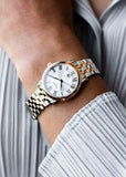Buy Shop Tissot Carson Premium Powermatic 80 Silver Dial Two Tone Steel Strap Watch For Men - T122.407.22.033.00 USA Online
