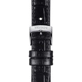 Buy Shop Tissot Carson Premium Lady Silver Dial Black Leather Strap Watch For Women - T122.210.16.033.00 USA Online