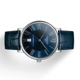 Buy Shop Tissot Carson Premium Powermatic 80 Blue Dial Blue Leather Strap Watch For Men - T122.407.16.043.00 USA Online