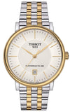 Buy Shop Tissot Carson Premium Powermatic 80 White Dial Two Tone Steel Strap Watch For Men - T122.407.22.031.00 USA Online