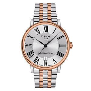 Buy Shop Tissot Carson Premium Powermatic 80 Silver Dial Two Tone Steel Strap Watch For Men - T122.407.22.033.00 USA Online
