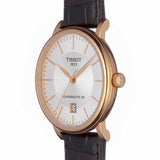 Buy Shop Tissot Carson Premium Powermatic 80 White Dial Brown Leather Strap Watch For Men - T122.407.36.031.00 USA Online