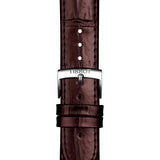Buy Shop Tissot Carson Premium Chronograph White Dial Brown Leather Strap Watch For Men - T122.417.16.011.00 USA Online
