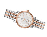 Tissot T Classic Carson Premium Diamonds White Dial Two Tone Steel Strap Watch for Women - T122.207.22.036.00