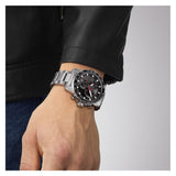 Tissot Supersport Chrono Black Dial Silver Steel Strap Watch For Men - T125.617.11.051.00