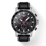 Tissot Supersport Chrono Black Dial Black Leather Strap Watch for Men - T125.617.16.051.00