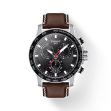 Buy Shop Tissot Supersport Chrono Black Dial Brown Leather Strap Watch for Men - T125.617.16.051.01 USA Online