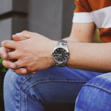 Buy Shop Tissot Gentleman Black Dial Silver Steel Strap Watch For Men - T127.410.11.051.00 USA Online