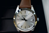 Buy Shop Tissot Gentleman Silver Dial Brown Leather Strap Watch For Men - T127.410.16.031.00 USA Online