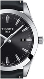 Buy Shop Tissot Gentleman Black Dial Black Leather Strap Watch For Men - T127.410.16.051.00 USA Online
