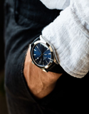 Buy Shop Tissot Gentlemen Blue Dial Black Leather Strap Watch for Men - T127.410.16.041.01 USA Online