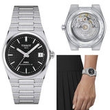 Buy Shop Tissot PRX Powermatic 80 Black Dial Silver Steel Strap Watch for Men - T137.207.11.051.00 USA Online