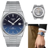 Buy Shop Tissot Powermatic 80 Automatic Gradient Blue Dial Silver Steel Strap Watch for Men - T137.407.11.051.01 USA Online