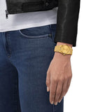 Buy Shop Tissot PRX Powermatic 80 Gold Dial Gold Steel Strap Watch for Men - T137.207.33.021.00 USA Online
