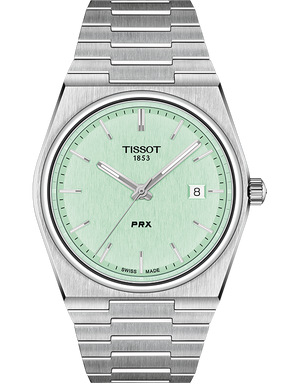 Buy Shop Tissot PRX Quartz Light Green Dial Silver Steel Strap Watch for Men - T137.410.11.091.01 USA Online
