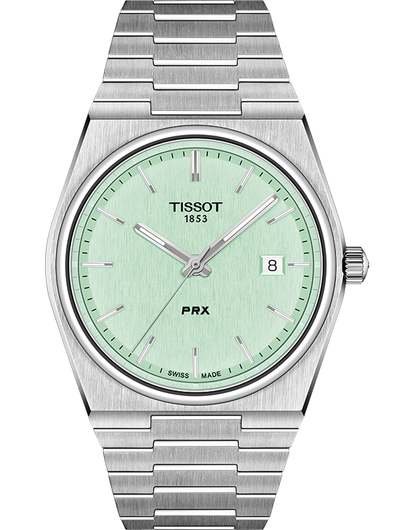 Buy Shop Tissot PRX Quartz Light Green Dial Silver Steel Strap Watch for Men - T137.410.11.091.01 USA Online