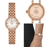 Buy Shop Tissot Lovely Mother of Pearl Dial Rose Gold Steel Strap Watch for Women - T140.009.33.111.00 USA Online