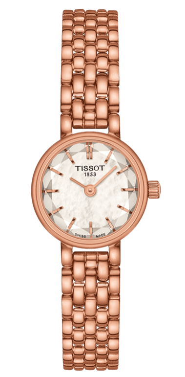 Buy Shop Tissot Lovely Mother of Pearl Dial Rose Gold Steel Strap Watch for Women - T140.009.33.111.00 USA Online
