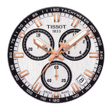 Tissot T Race Chronograph White Dial Black Rubber Strap Watch For Men - T141.417.17.011.00