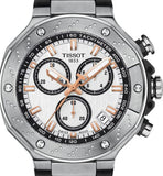 Tissot T Race Chronograph White Dial Black Rubber Strap Watch For Men - T141.417.17.011.00