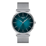 Buy Shop Tissot Everytime Gent Green Dial Silver Mesh Bracelet Watch for Men - T143.410.11.091.00 USA Online