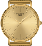 Buy Shop Tissot Everytime Gent Gold Dial Gold Mesh Bracelet Watch for Men - T143.410.33.021.00 USA Online