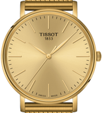 Buy Shop Tissot T Classic Everytime Medium Gold Dial Gold Mesh Bracelet Watch For Men - T109.410.33.021.00 USA Online