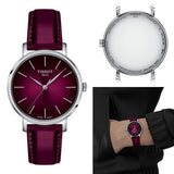 Buy Shop Tissot Everytime Lady Burgundy Dial Burgundy Leather Strap Watch for Women - T143.210.17.331.00 USA Online