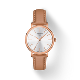 Buy Shop Tissot Everytime Lady Silver Dial Brown Leather Strap Watch for Women - T143.210.36.011.00 USA Online