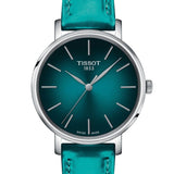 Buy Shop Tissot Everytime Lady Green Dial Green Leather Strap Watch for Women - T143.210.17.091.00 USA Online