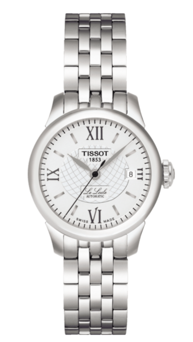 Buy Shop Tissot Le Locle Small Automatic Silver Dial Silver Steel Strap Watch For Women - T41.1.183.33 USA Online