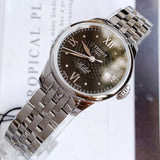 Buy Shop Tissot Le Locle Automatic Lady Black Dial Silver Steel Strap Watch For Women - T41.1.183.56 USA Online