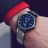Buy Shop Tissot Le Locle Automatic Black Dial Silver Steel Strap Watch For Men - T41.1.483.53 USA Online
