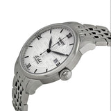 Buy Shop Tissot Le Locle Double Happiness Automatic Silver Dial Silver Steel Strap Watch For Men - T41.1.833.50 USA Online