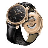 Buy Shop Tissot T Classic Le Locle Automatic Black Dial Black Leather Strap Watch For Men - T41.5.423.53 USA Online