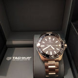 Buy Shop Tag Heuer Aquaracer Quartz Black Dial Silver Steel Strap Watch for Men - WAY101A.BA0746 USA Online