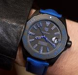 Buy Shop Tag Heuer Aquaracer Calibre 5 Automatic Titanium Blue Dial Blue Nylon Strap Watch for Gents - WAY208B.FC6382 USA Online