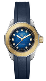 Buy Shop Tag Heuer Aquaracer Professional 200 Automatic Diamonds Blue Dial Blue Rubber Strap Watch for Women - WBP2450.FT6215 USA Online