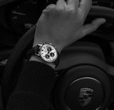 Buy Shop Tag Heuer Carrera Chronograph 60th Anniversary Silver Dial Black Leather Strap Watch for Men - CBK221H.FC8317 USA Online
