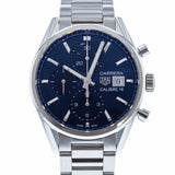 Buy Shop Tag Heuer Carrera Chronograph 41mm Blue Dial Silver Steel Strap Watch for Men - CBK2112.BA0715 USA Online