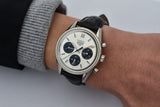 Buy Shop Tag Heuer Carrera Chronograph 60th Anniversary Silver Dial Black Leather Strap Watch for Men - CBK221H.FC8317 USA Online