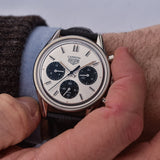 Buy Shop Tag Heuer Carrera Chronograph 60th Anniversary Silver Dial Black Leather Strap Watch for Men - CBK221H.FC8317 USA Online