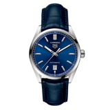 Buy Shop Tag Heuer Carrera Date Blue Dial Blue Leather Strap Watch for Men - WBN2112.FC6504 USA Online