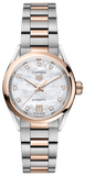 Buy Shop Tag Heuer Carrera Date Automatic Mother of Pearl Dial Two Tone Steel Strap Watch for Women - WBN2450.BD0569 USA Online