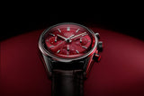 Buy Shop Tag Heuer Carrera Automatic Chronograph Red Dial Black Leather Strap Watch for Men - CBK221G.FC6479 USA Online