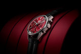Buy Shop Tag Heuer Carrera Automatic Chronograph Red Dial Black Leather Strap Watch for Men - CBK221G.FC6479 USA Online